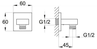 Штуцер, хром BelBagno ARL-PG-CRM